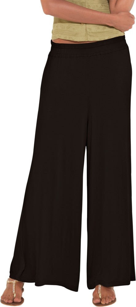 Buy Go Colors-black-palazzo Pants Online at Low Prices in India 