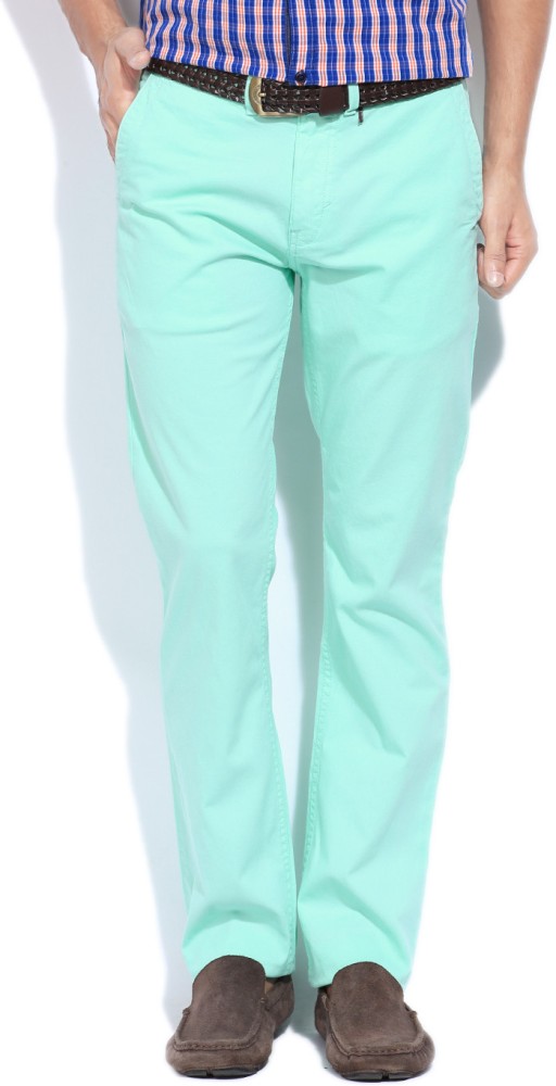 HIGHLANDER Slim Fit Men Green Trousers - Buy MINT GREEN HIGHLANDER Slim Fit  Men Green Trousers Online at Best Prices in India