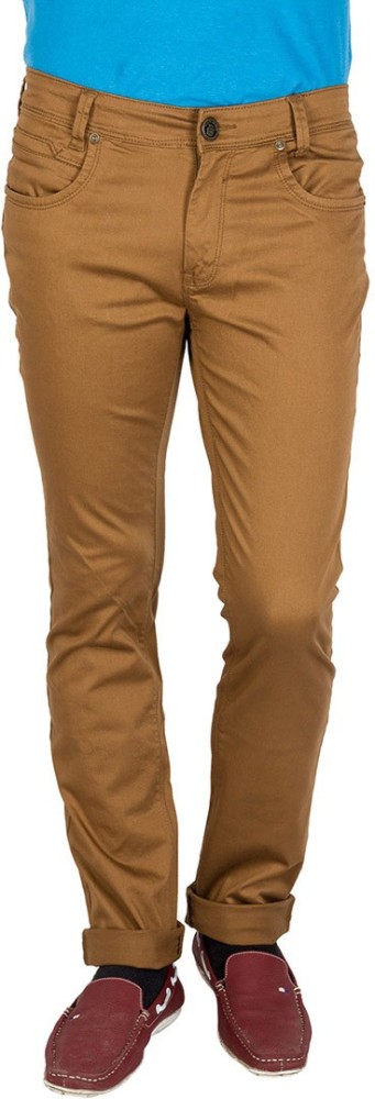 Buy Mufti Men Beige Solid Slim fit Cargos Online at Low Prices in India   Paytmmallcom