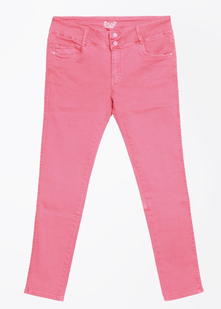 DEAL JEANS Women Pink Capri - Buy PINK DEAL JEANS Women Pink Capri Online  at Best Prices in India