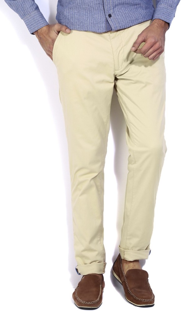 BEING HUMAN Slim Fit Men White Trousers  Buy BEIGE BEING HUMAN Slim Fit  Men White Trousers Online at Best Prices in India  Flipkartcom