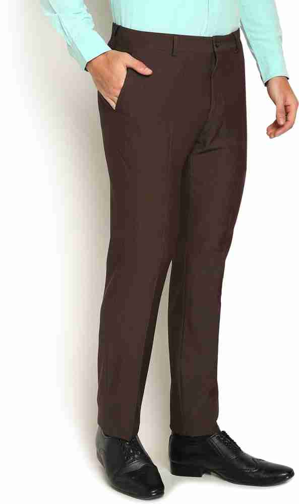 Buy BLACKBERRYS Structured Polyester Viscose Regular Fit Mens Trousers