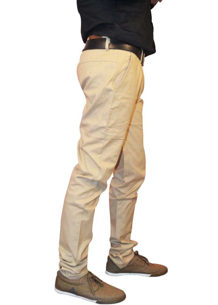 Buy US POLO ASSN Khaki Mens Slim Fit 5 Pocket Solid Chinos  Shoppers  Stop