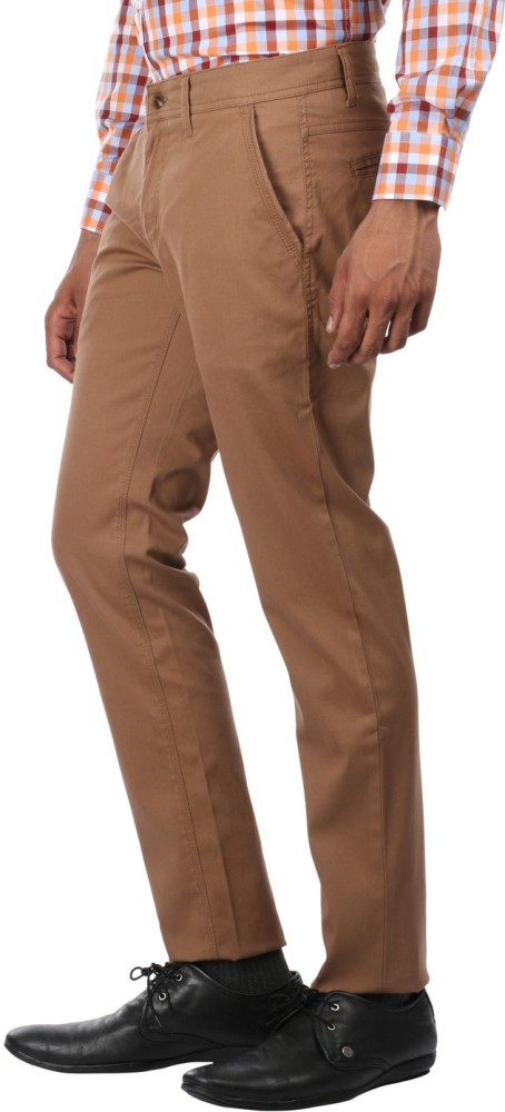 Buy Oxemberg Men Brown Bravo Brawn Fit Solid Regular Trousers  Trousers  for Men 6941717  Myntra