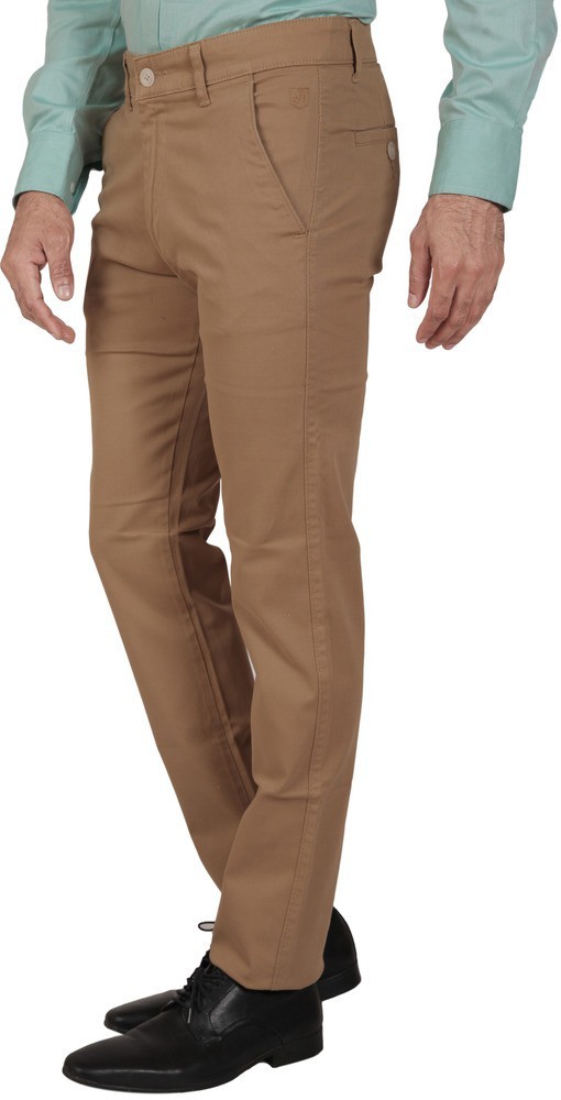 Buy Dare Stylish Cream Comfort Fit Mid Rise Cotton Lycra Trousers for Men   DA1718 at Amazonin