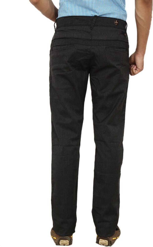Buy Black CARBON Slim Fit Men Black Trousers Online at Best Prices in India   Flipkartcom