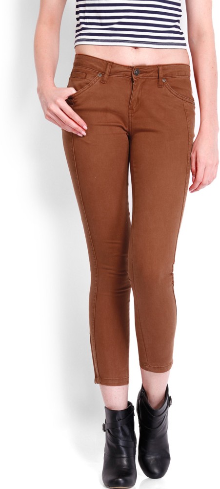 womens trousers elastic Tie Paperbag Waist Pants womens trousers Color  Rust  Brown Size  Petite XS  Buy Online at Best Price in KSA  Souq is now  Amazonsa Fashion