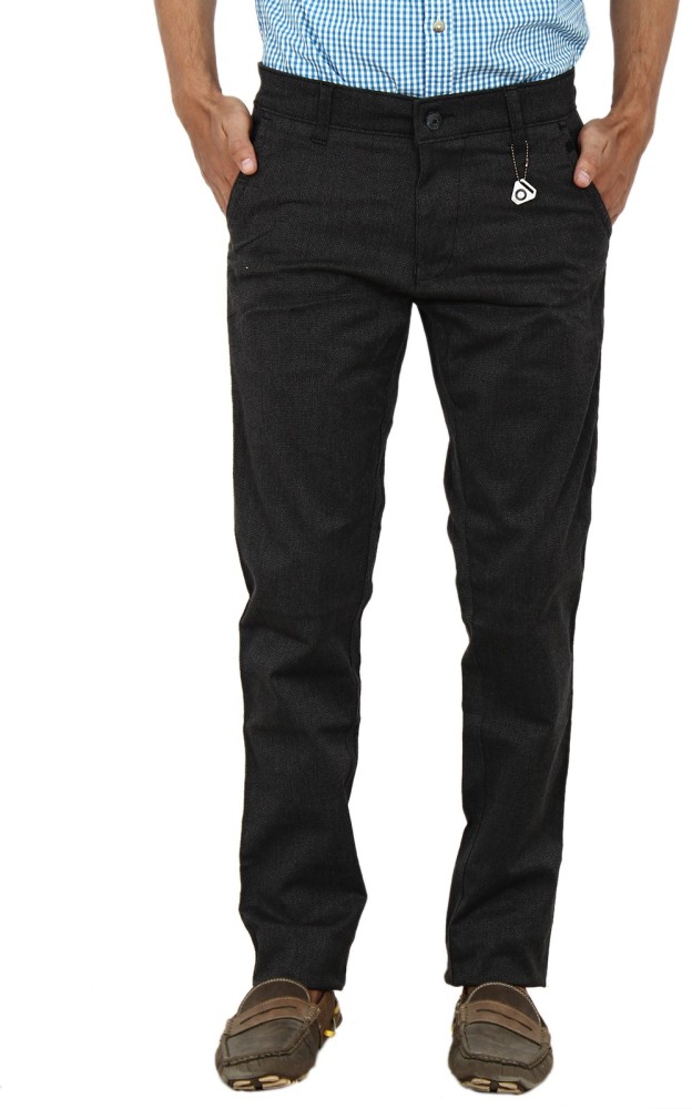 Shop Carbon Black Feather Feel Chinos Trousers Online  Badmaash