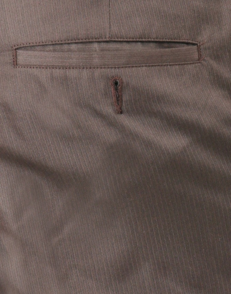 Shop Oxemberg Men Charcoal Super Slim Fit Solid Formal Trouser Online