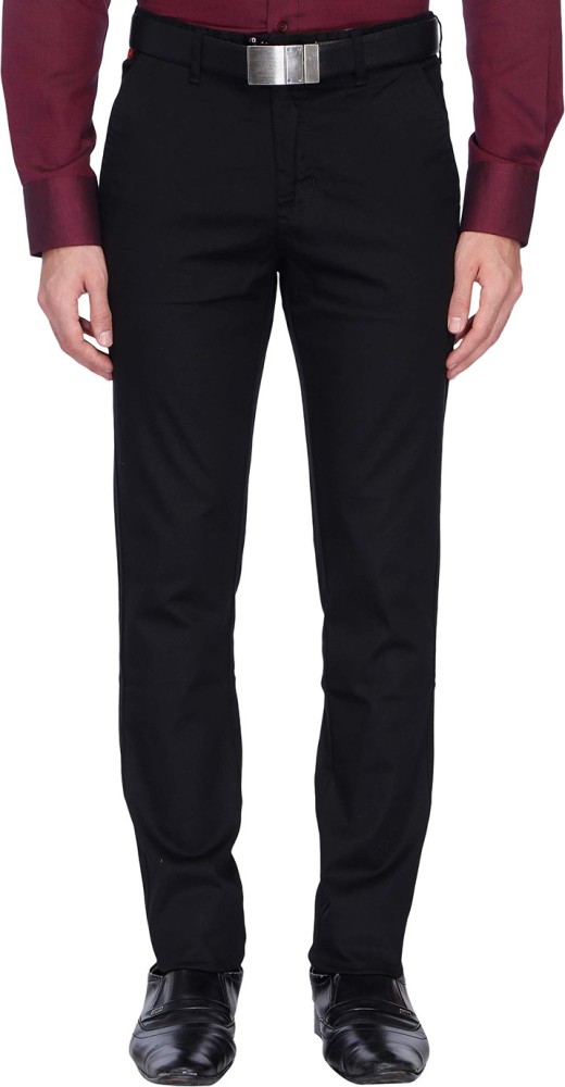 Buy STALLINO Men Regular Fit Black Formal Trousers Online at Best Prices in  India - JioMart.
