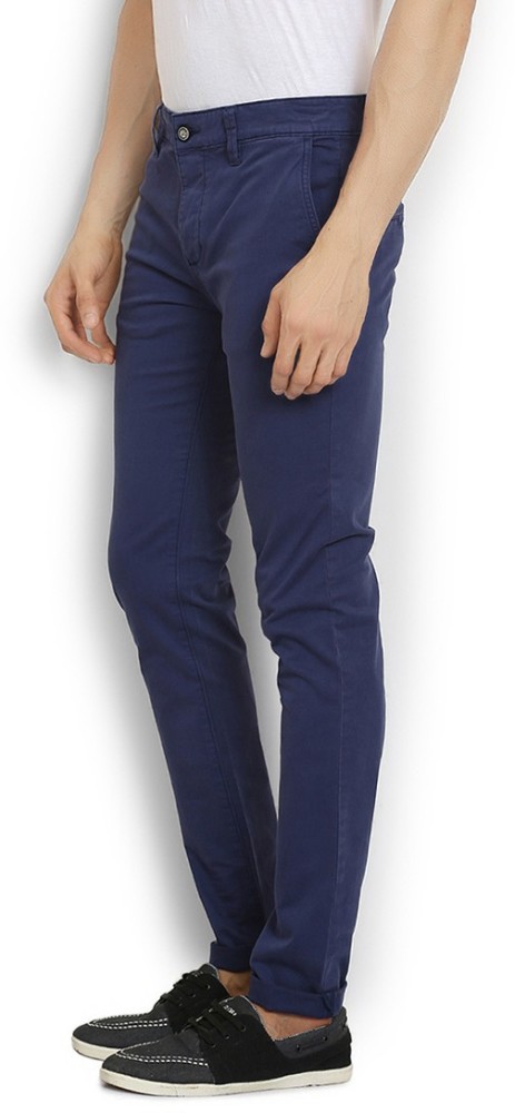 Stanley Kane Slim Fit Men Dark Blue Trousers - Buy Dark Blue Stanley Kane  Slim Fit Men Dark Blue Trousers Online at Best Prices in India