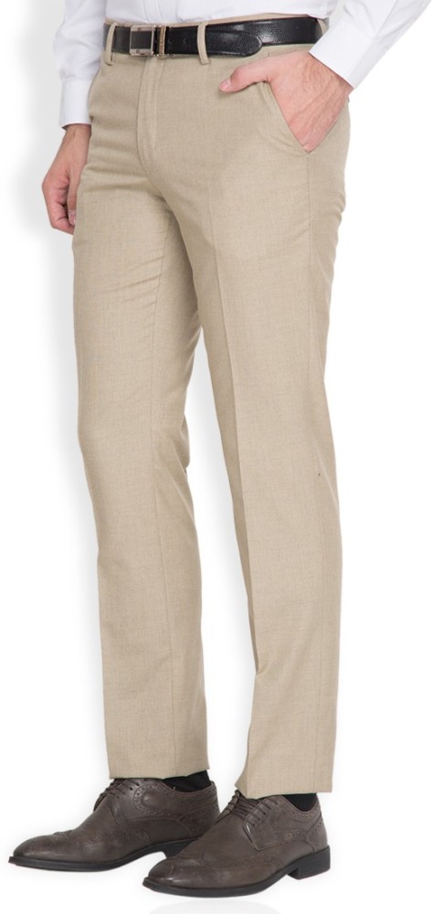Black Coffee Beige Slim Fit Flat Trousers  Buy Black Coffee Beige Slim Fit  Flat Trousers Online at Low Price in India  Snapdeal