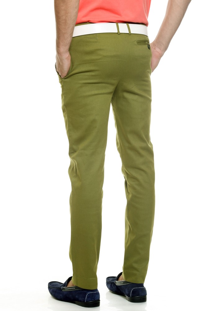 Basics Life Men Green Trousers  Buy Olive Green Basics Life Men Green  Trousers Online at Best Prices in India  Flipkartcom