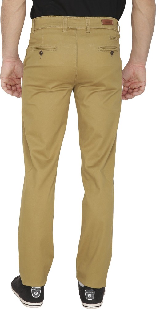 Buy BASICS TAPERED FIT ANTELOPE KHAKI STRETCH TROUSERS for Men Online   22BTR48697