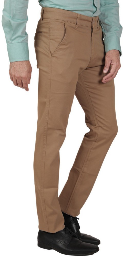 Buy Dare Stylish Cream Comfort Fit Mid Rise Cotton Lycra Trousers for Men   DA1718 at Amazonin