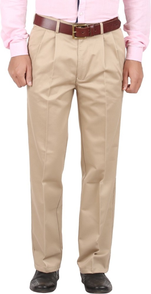 Tibre Regular Fit Men Beige Trousers  Buy English Khaki Tibre Regular Fit  Men Beige Trousers Online at Best Prices in India  Flipkartcom