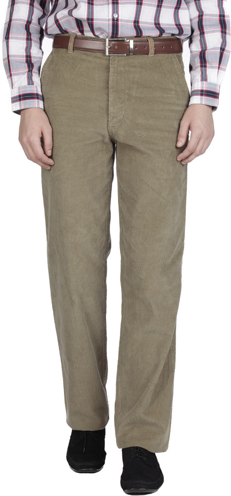 COLORPLUS Regular Fit Men Brown Trousers Buy Kelp Brown