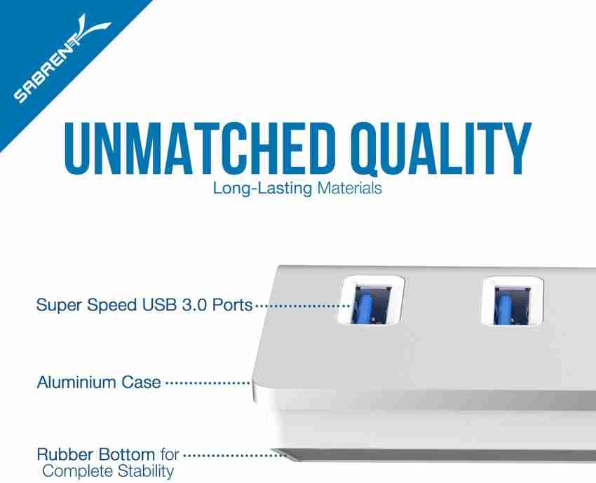 3 Port USB 3.0 Hub with Multi-In-1 Card Reader - Sabrent