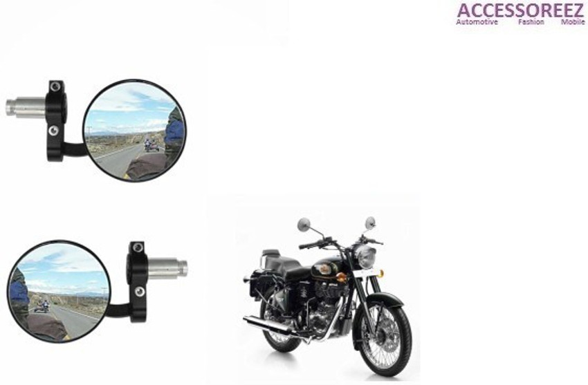 Classic chrome rear view outlet mirror