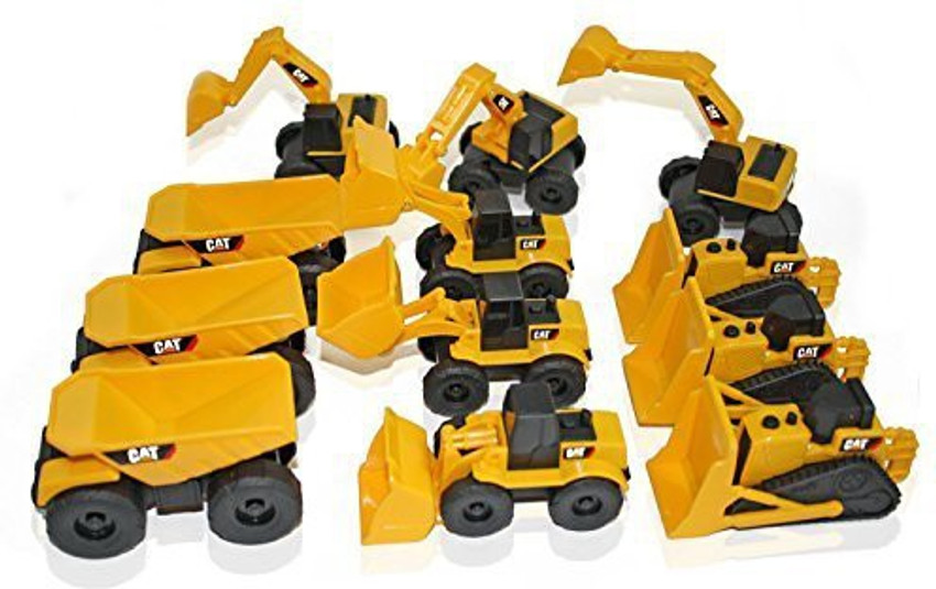 Toy State Cat Caterpillar Construction Toys Mini Machine Set Of 12