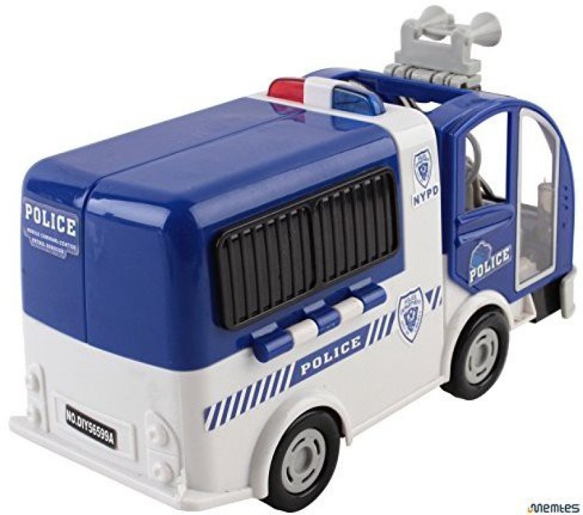 Silver Police Car Toy Pursuit Rescue Model Toys With Sound And