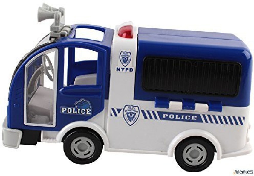Silver Police Car Toy Pursuit Rescue Model Toys With Sound And