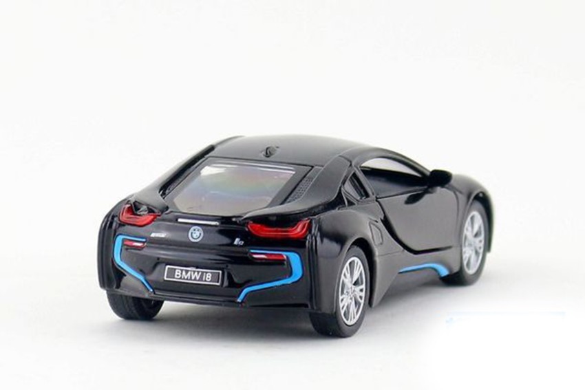 5 Kinsmart BMW i8 2 Door Coupe 1:36 Diecast Model Toy Car Pull Action New-  WHITE 