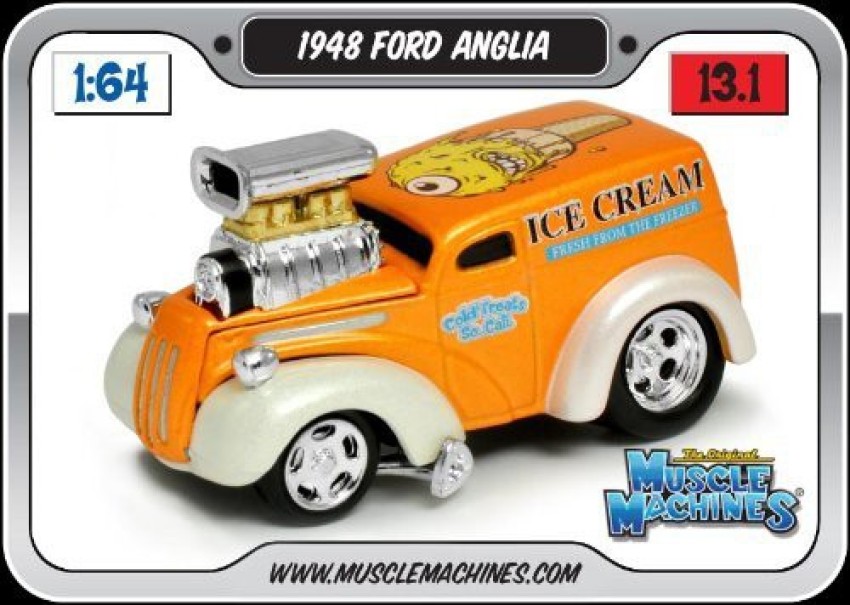 Muscle Machines 1948 Ford Anglia (Ice Cream) * The Original * Series 13  Maisto 1:64 Scale Die-Cast Vehicle Collection - 1948 Ford Anglia (Ice Cream)  * The Original * Series 13 Maisto