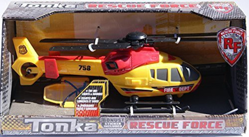 tonka rescue force fire rescue helicopter red and white