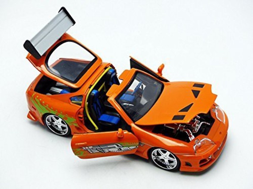 1:24 Scale Fast And Furious Diecast Orange Super Car Model Toy