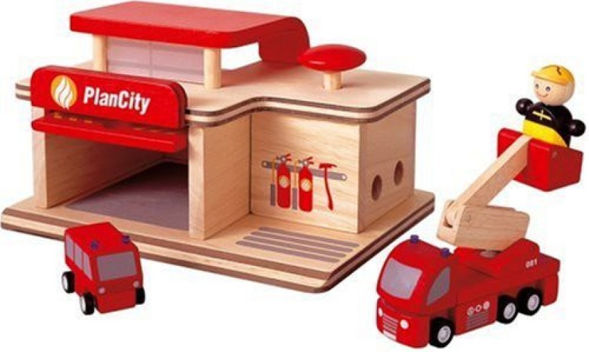 Plan toys hotsell fire station