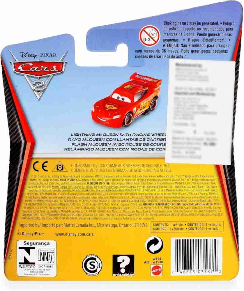 Mattel Cars Character Cars, Lightning McQueen with Racing Wheels