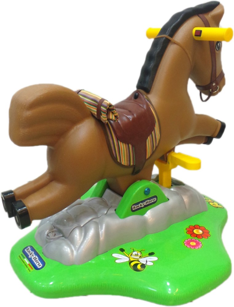 Battery operated store rocking horse