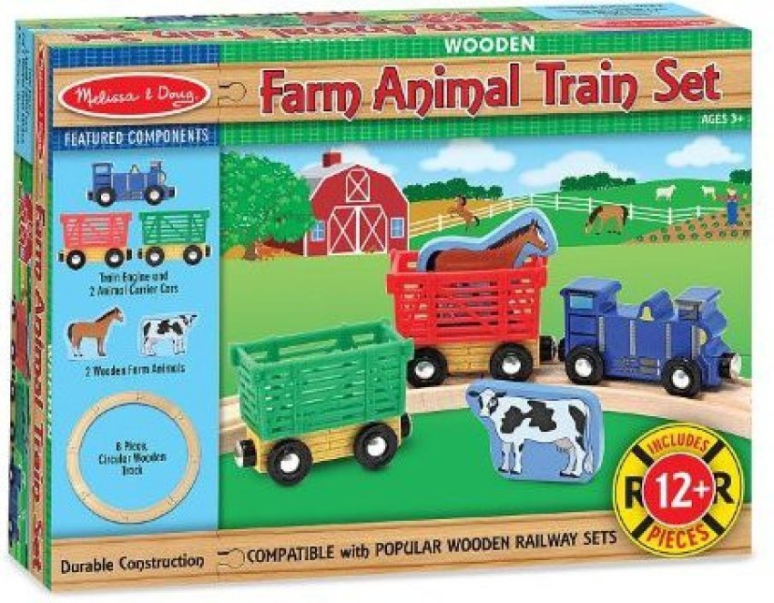 Farm animal on sale train set