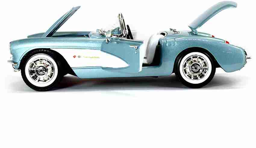 Road Signature 1957 Chevrolet Corvette Blue 1 18 Yatming 1957