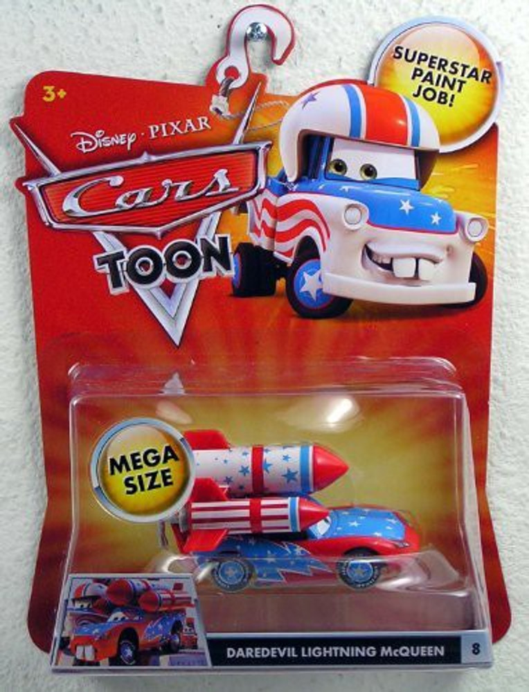 MATTEL Disney Pixar Cars Toon Oversized Die Cast Car Daredevil Lightning Mcqueen Disney Pixar Cars Toon Oversized Die Cast Car Daredevil Lightning Mcqueen Buy Lightning McQueen toys in