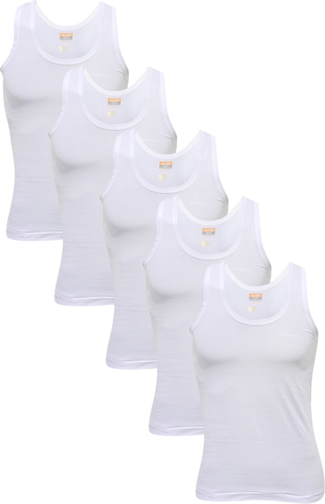 Poomex Men Vest - Buy White Poomex Men Vest Online at Best Prices in India