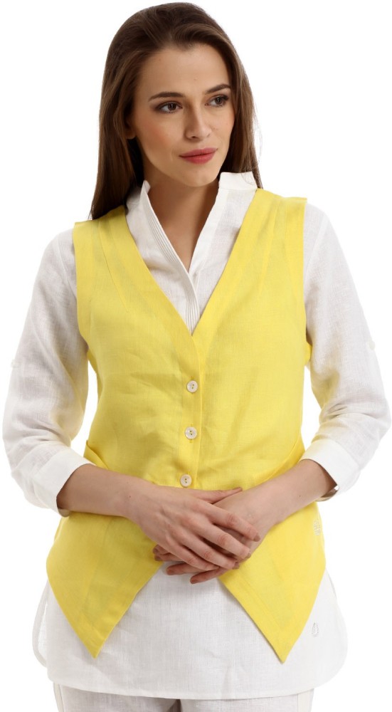 Yellow on sale waistcoat womens