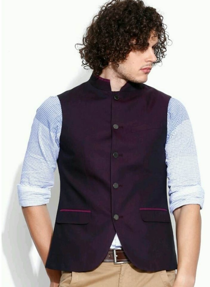 Wine hot sale color waistcoat