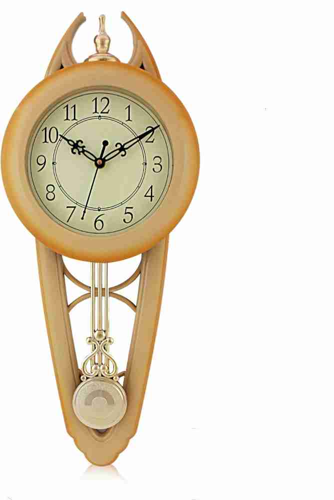 A&A Plaza Pendulum Wall Clock Analog 36 cm X 32 cm Wall Clock