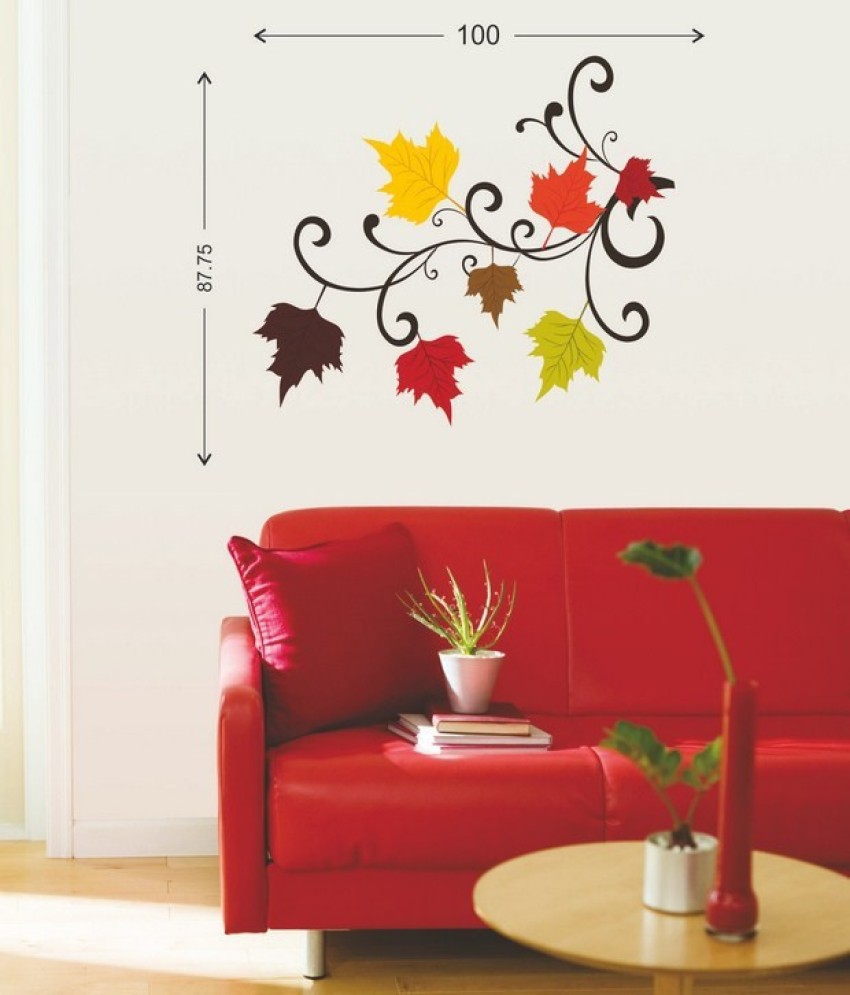 Happy Walls Stickers colorfull blssom Leaves in home design 9004 Price in  India - Buy Happy Walls Stickers colorfull blssom Leaves in home design  9004 online at