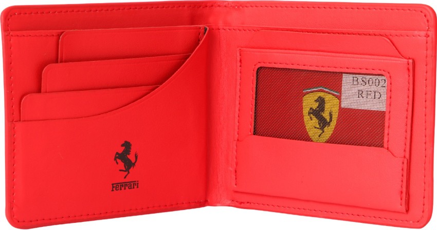 Ferrari Glossy patent leather trifold wallet Unisex