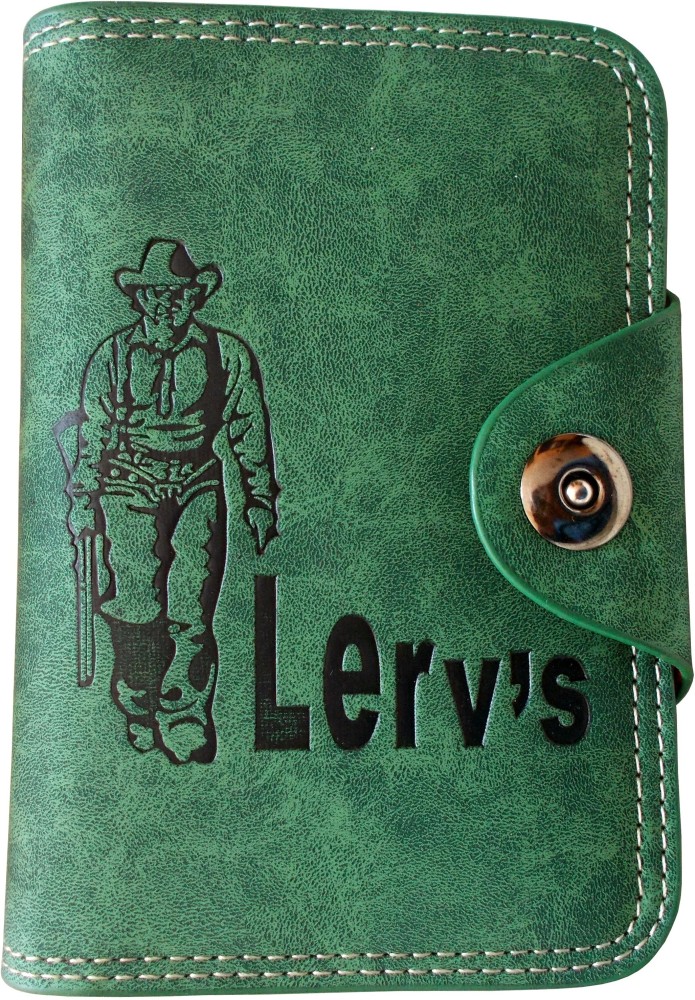 Lerv s Men Green Artificial Leather Wallet Green Price in India