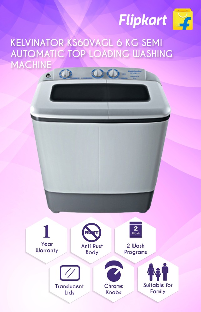Kelvinator 6 kg Semi Automatic Top Load Washing Machine Price in