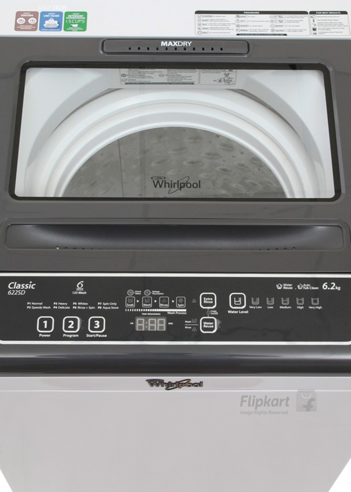 whirlpool washing machine 7.5 kg flipkart