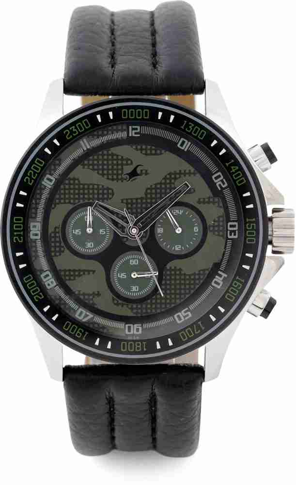 Fastrack army shop print watch