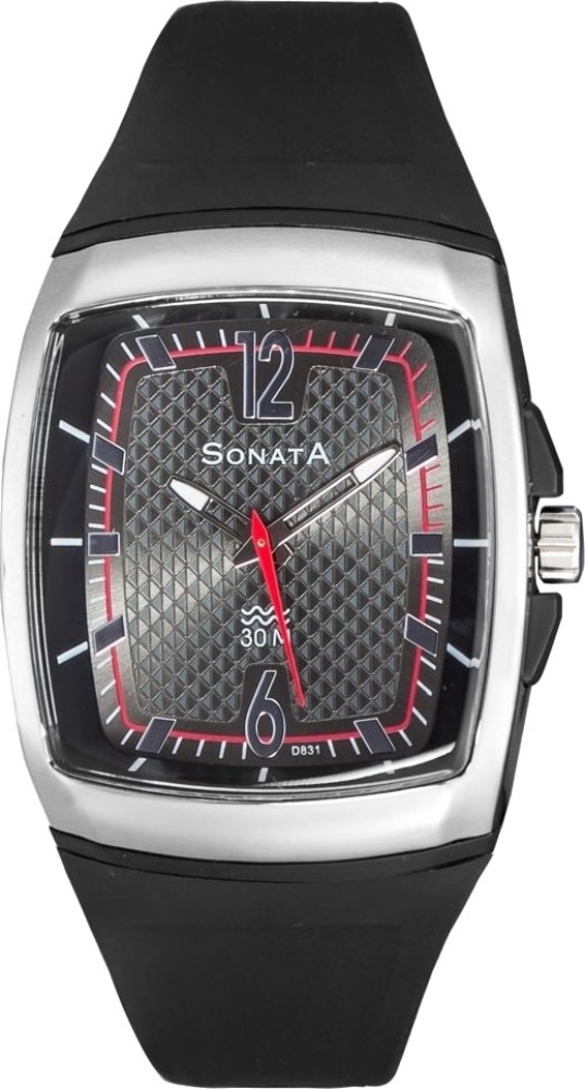 Sonata super fibre sales analog watch