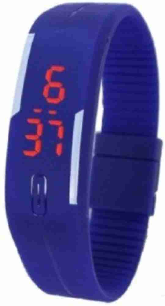 Digital led rubber clearance watch