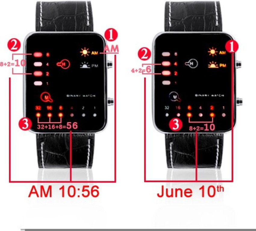 Binary wrist online watch