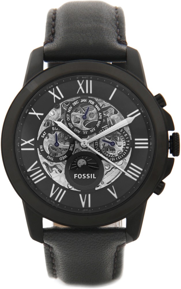 Grant sport automatic black leather online watch